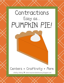 CONTRACTIONS . . . AS EASY AS PUMPKIN PIE