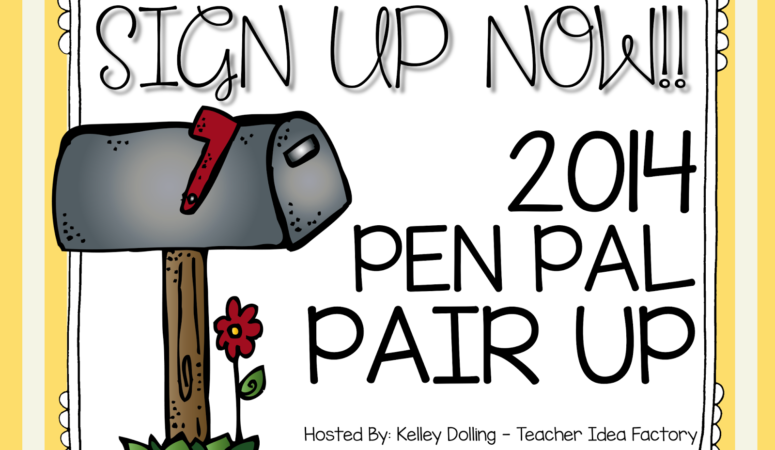 IT’S HERE . . . THE GREAT PEN PAL PAIR UP 2014