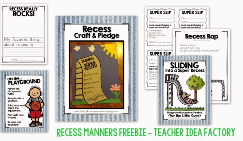 RECESS MANNERS FREEBIE – NIP IT EARLY!