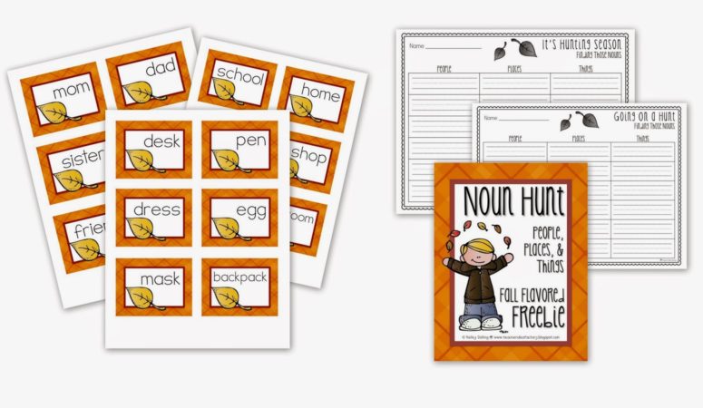 FALL IS IN THE AIR — LET’S USE IT TO TEACH NOUNS {FREEBIE ALERT}